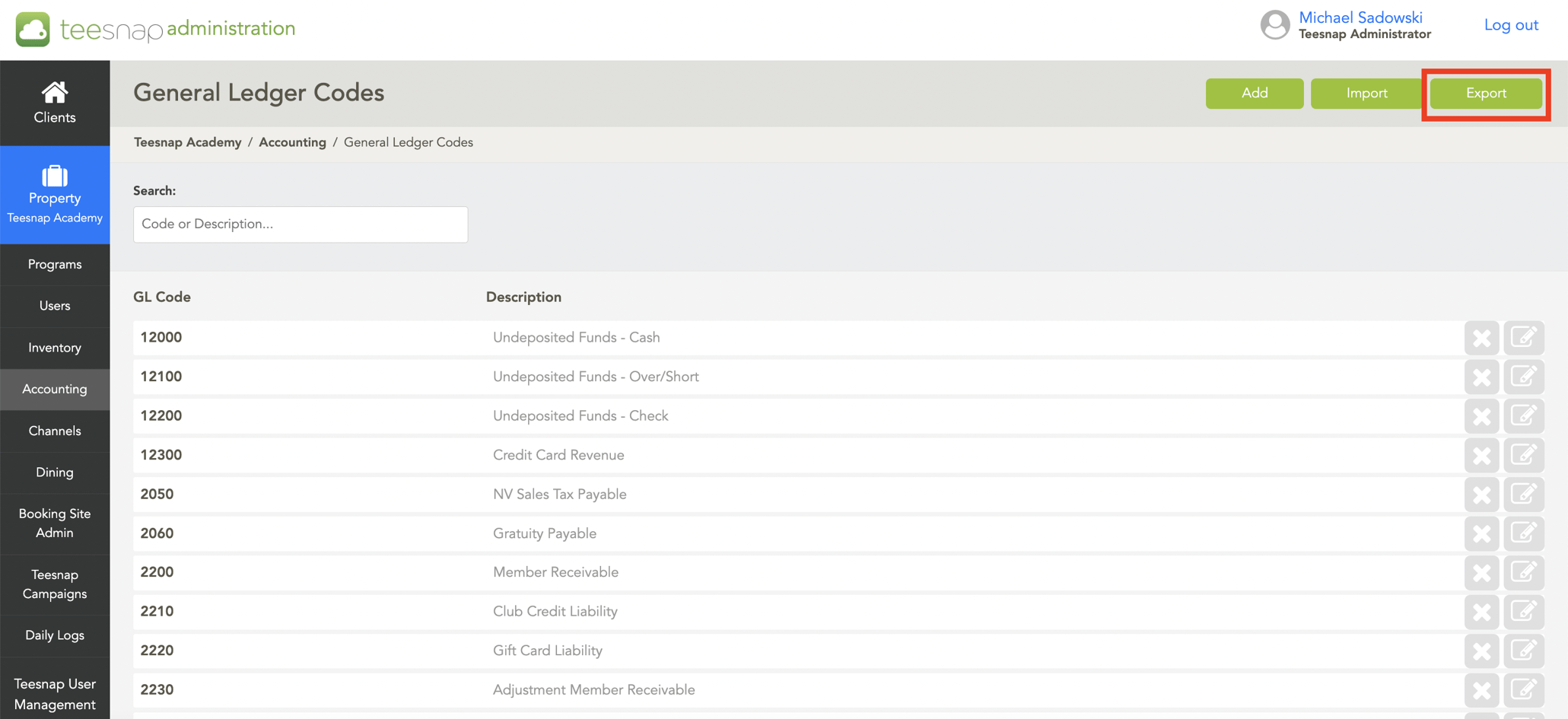 How to Export a Chart of Accounts (GL Codes)