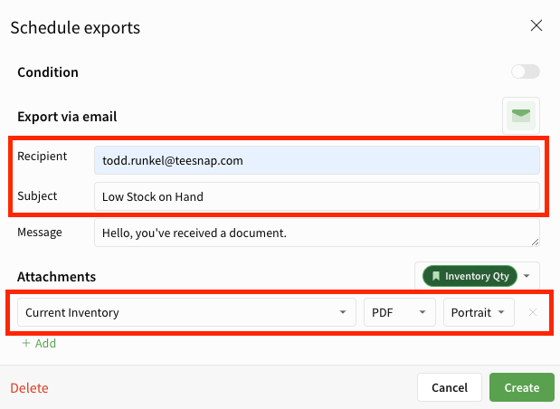 How to Set Up a Low Inventory Notification Report